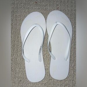 Plain White Flip Flops